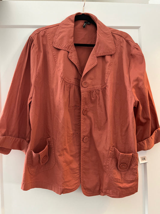Ambition 3/4 Sleeve Jacket Coral - 3X